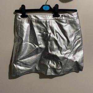 Silver High Waisted Skirt